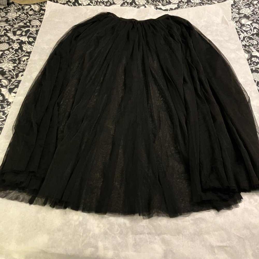 Anthropologie Sheer Tulle Maxi Skirt Sz M